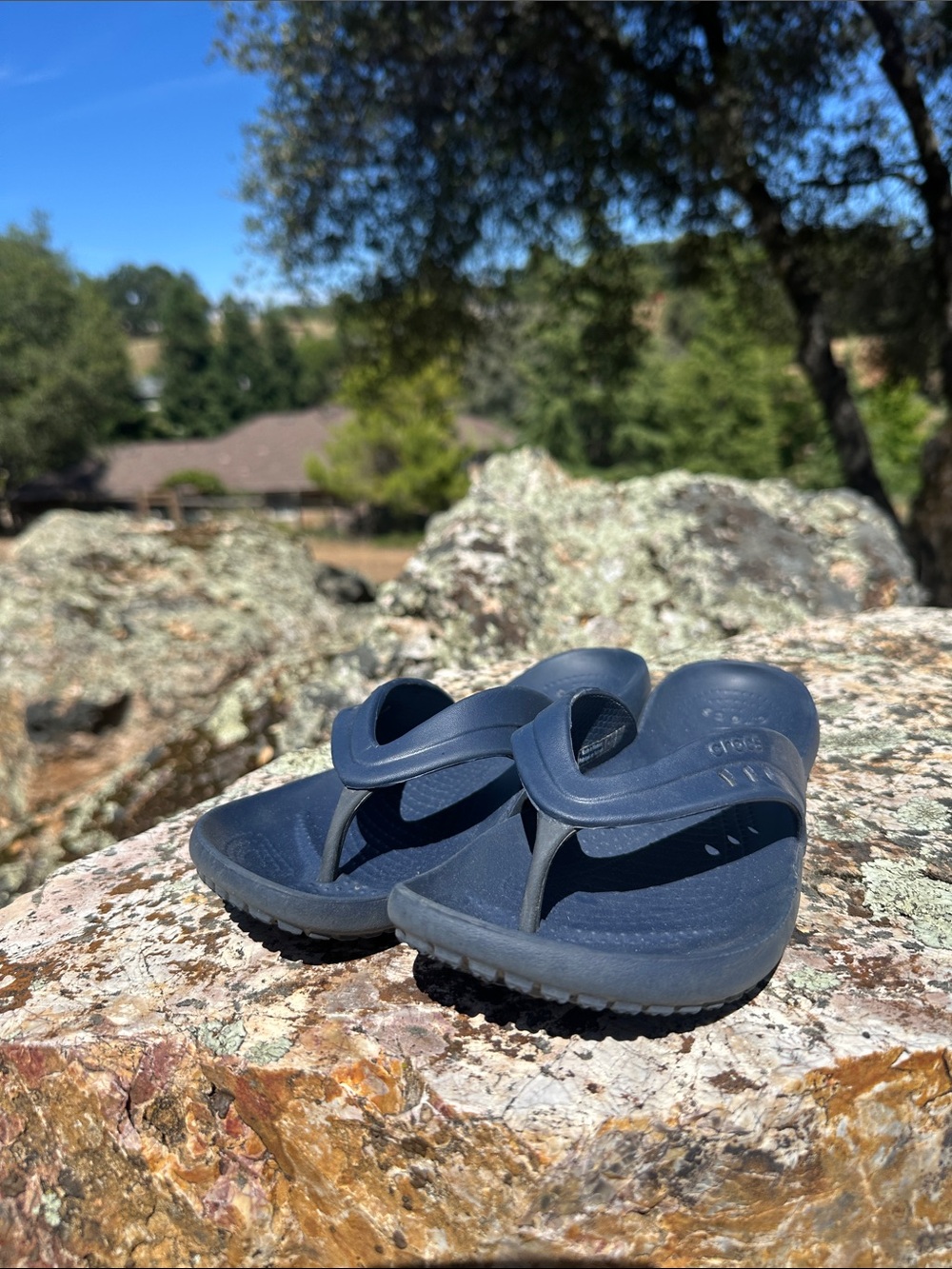 Croc Women’s Navy Blue Slip-On Flip Sandals